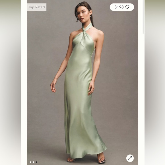 Anthropologie Dresses & Skirts - Anthropologie Green Halter Sheath Dress